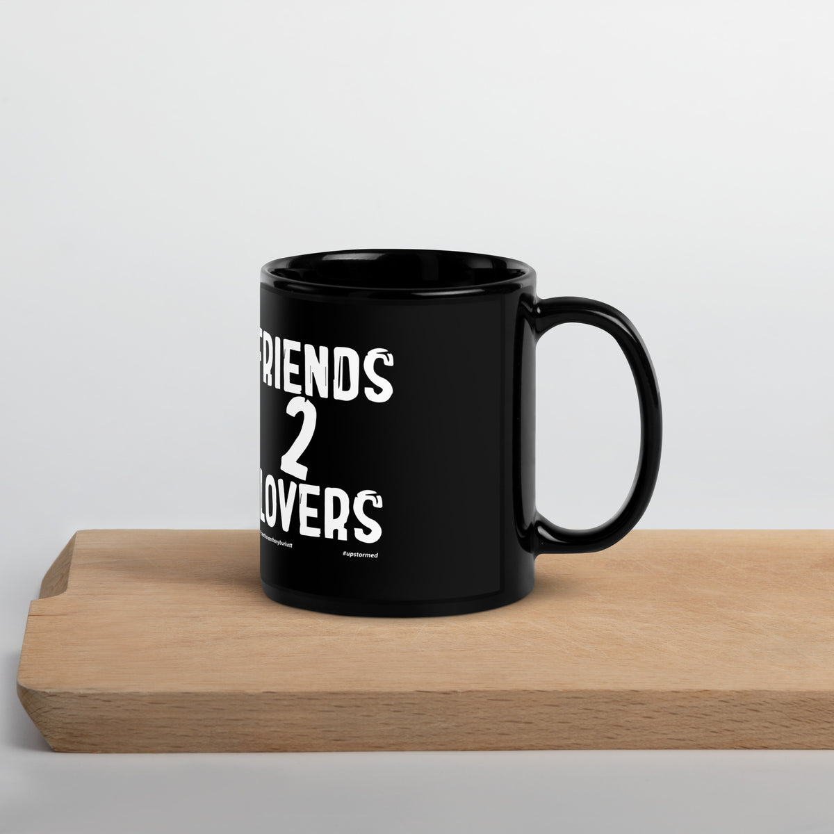 Friends 2 Lovers Upstormed Black Glossy Mug
