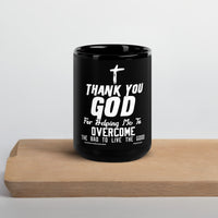 Thank You God Upstormed Black Glossy Mug