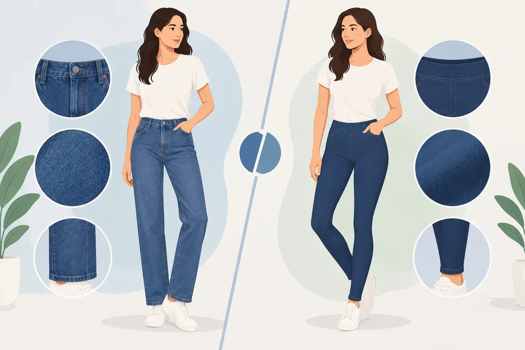 Denim Versus Jeggings Comparison for Every Day