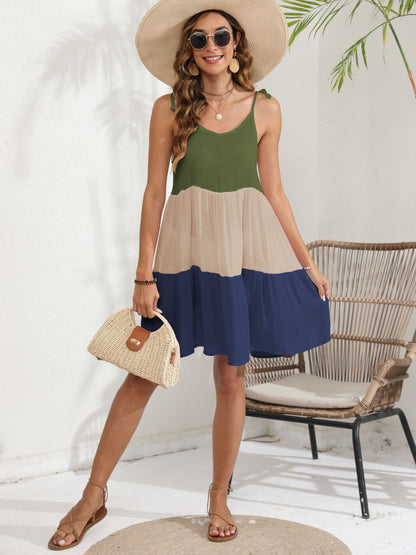 Color Block Spaghetti Strap Cover-Up Dress – product image 10
