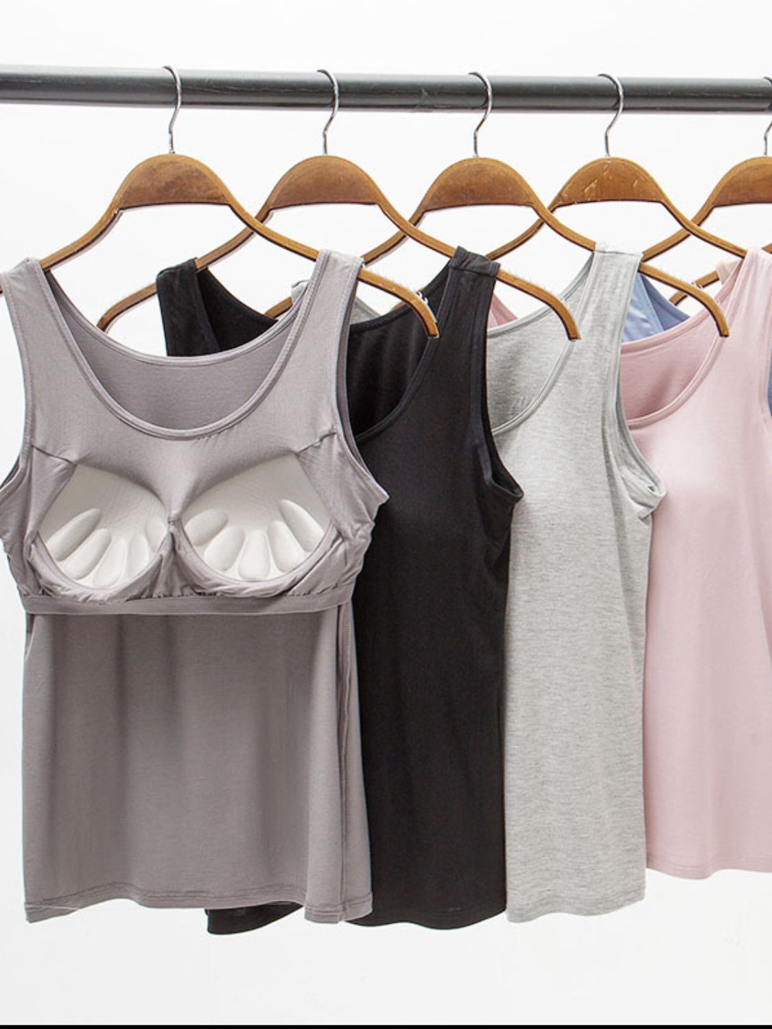 Full Size Wide Strap Modal Tank with Bra – product image 2