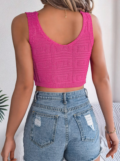 Twisted V-Neck Knit Vest – product image 9