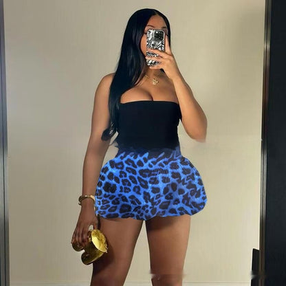 Women Clothing New Leopard Print Printed All-matching Skirt