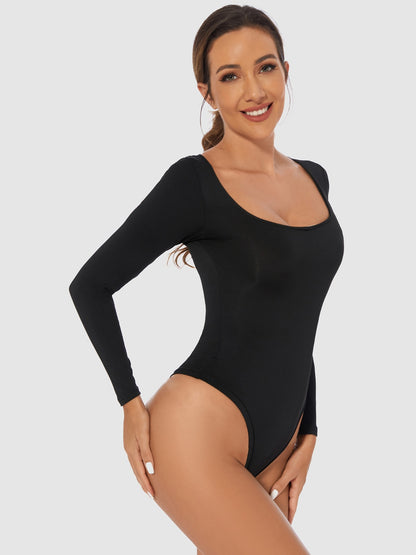 Full Size Scoop Neck Long Sleeve Bodysuit – product image 5
