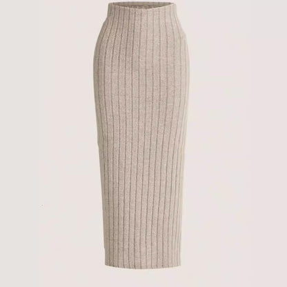 New Style Outerwear Casual Fashionable Versatile Midi Skirt In Light Gray