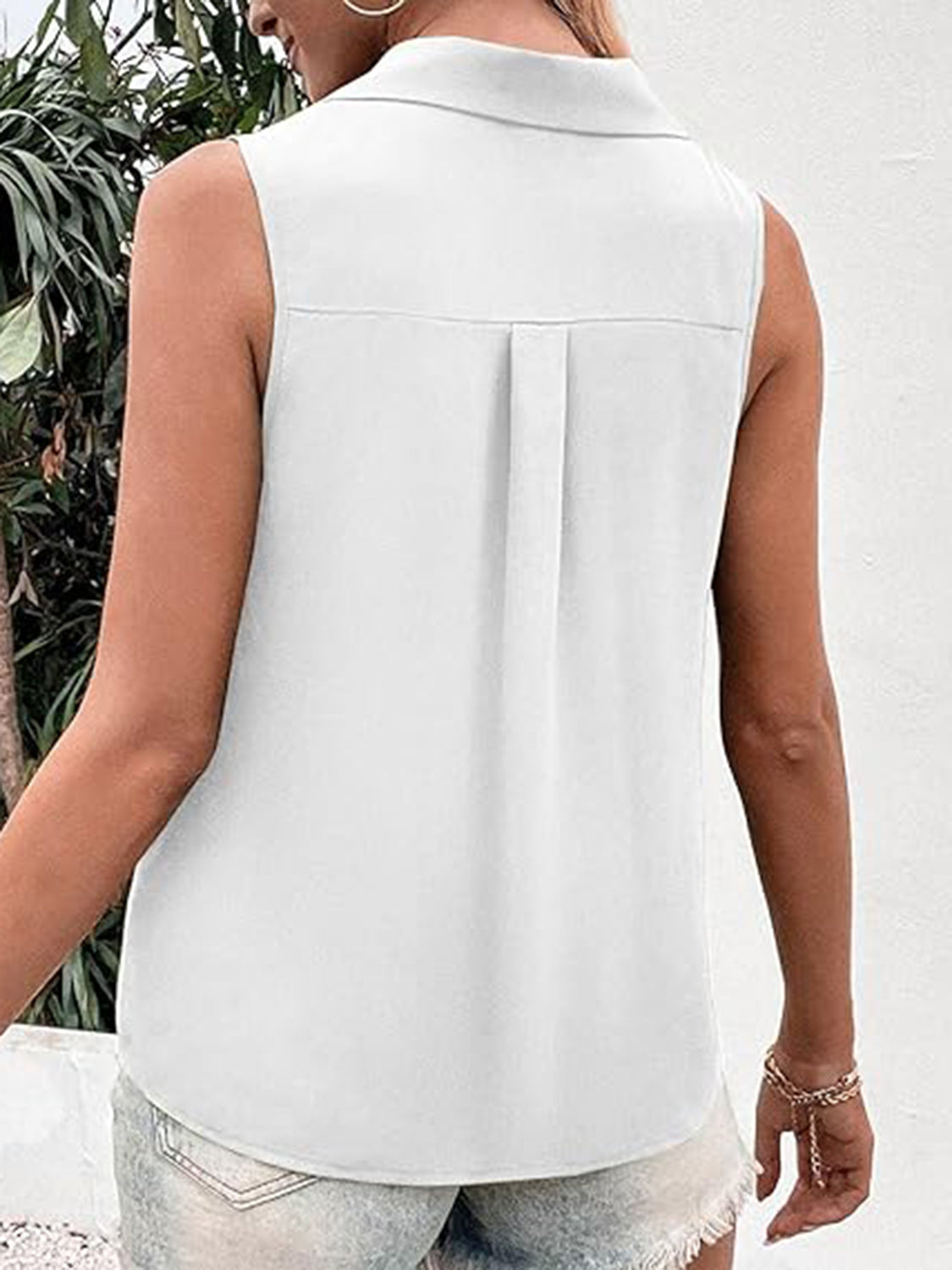 Full Size Johnny Collar Button Up Tank – product image 15