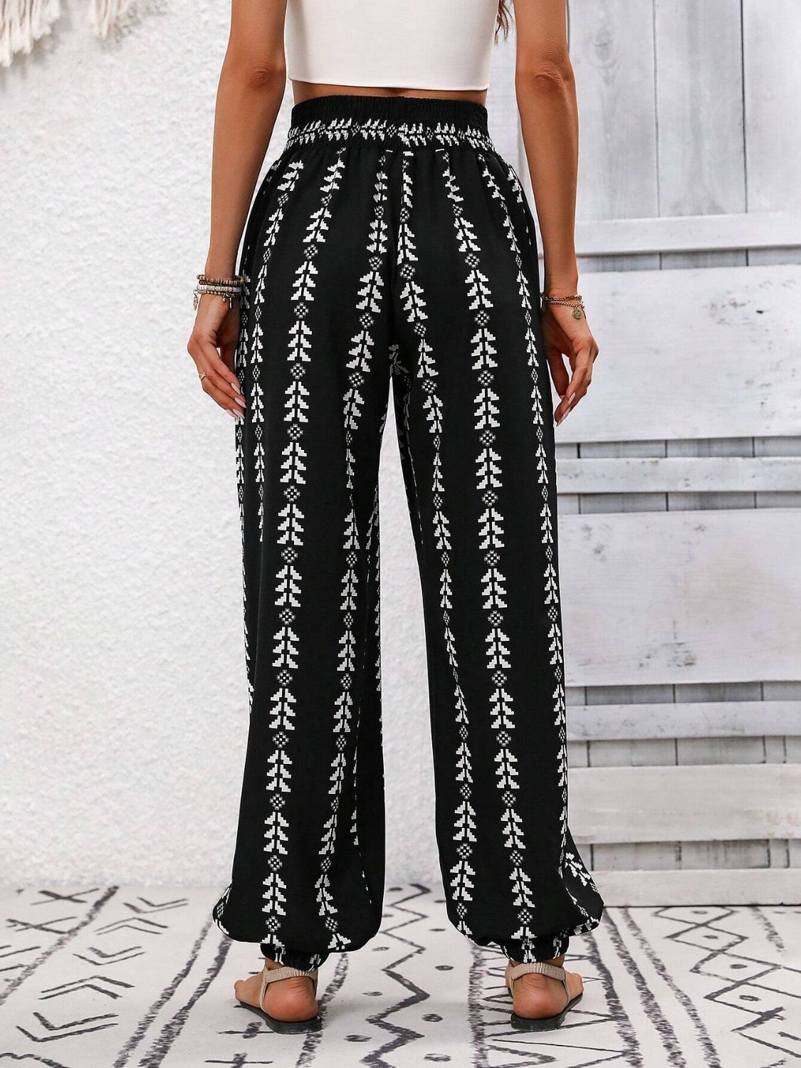Tied Printed High Waist Pants – product image 11