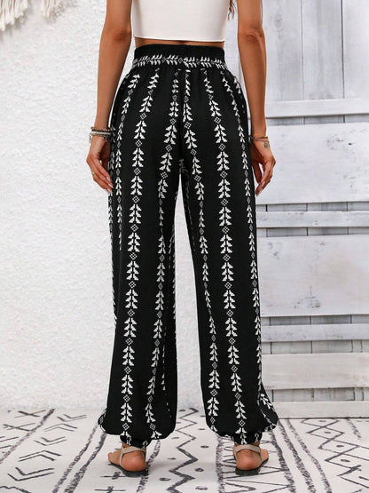 Tied Printed High Waist Pants – product image 11