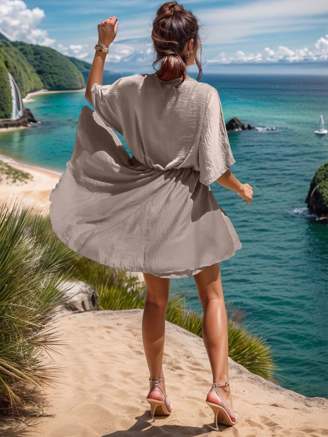 Surplice Half Sleeve Mini Dress – product image 8