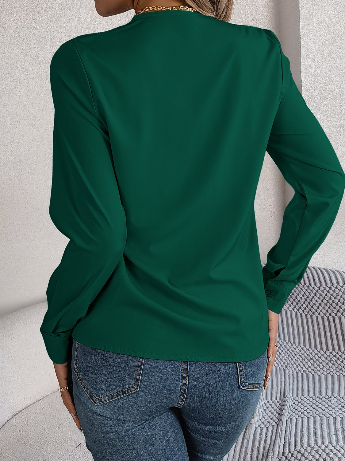 V-Neck Long Sleeve Blouse – product image 22