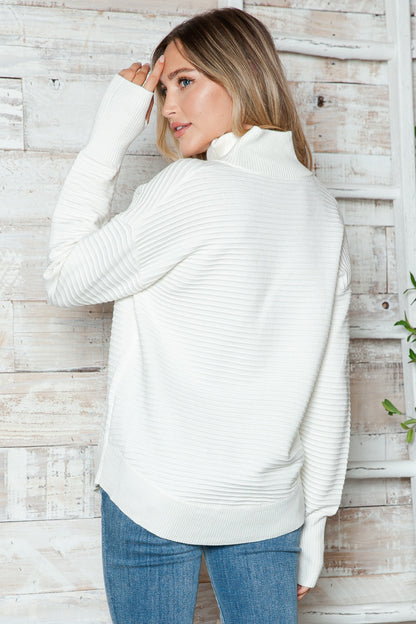 Half Zip Long Sleeve Knit Top – product image 9