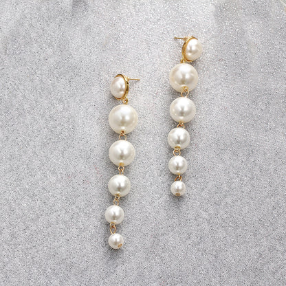 Pearl Long All-Match Trendy Earrings Fashion Accessories Women