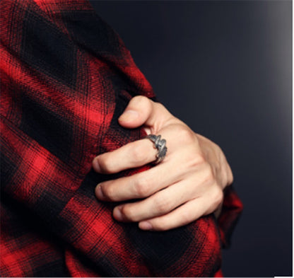 Sterling Silver Accessories Ring Retro Woven Men And Women Personality Ring