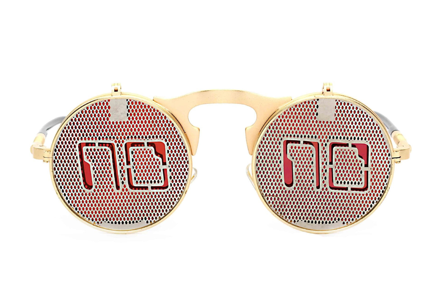 Retro Steampunk Flippable Design Sunglasses