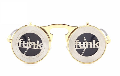 Retro Steampunk Flippable Design Sunglasses