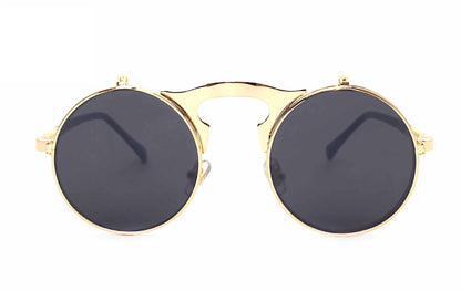 Retro Steampunk Flippable Design Sunglasses