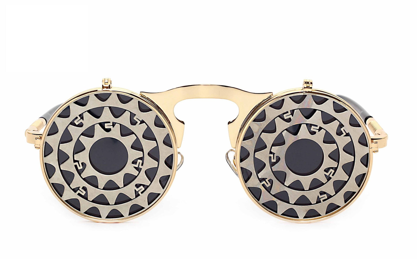 Retro Steampunk Flippable Design Sunglasses