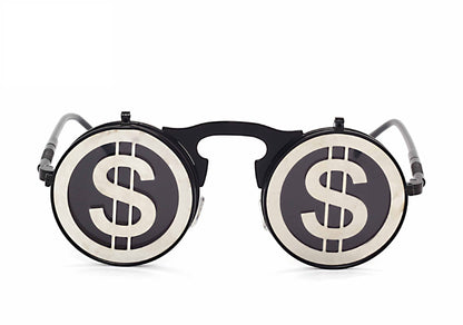 Retro Steampunk Flippable Design Sunglasses