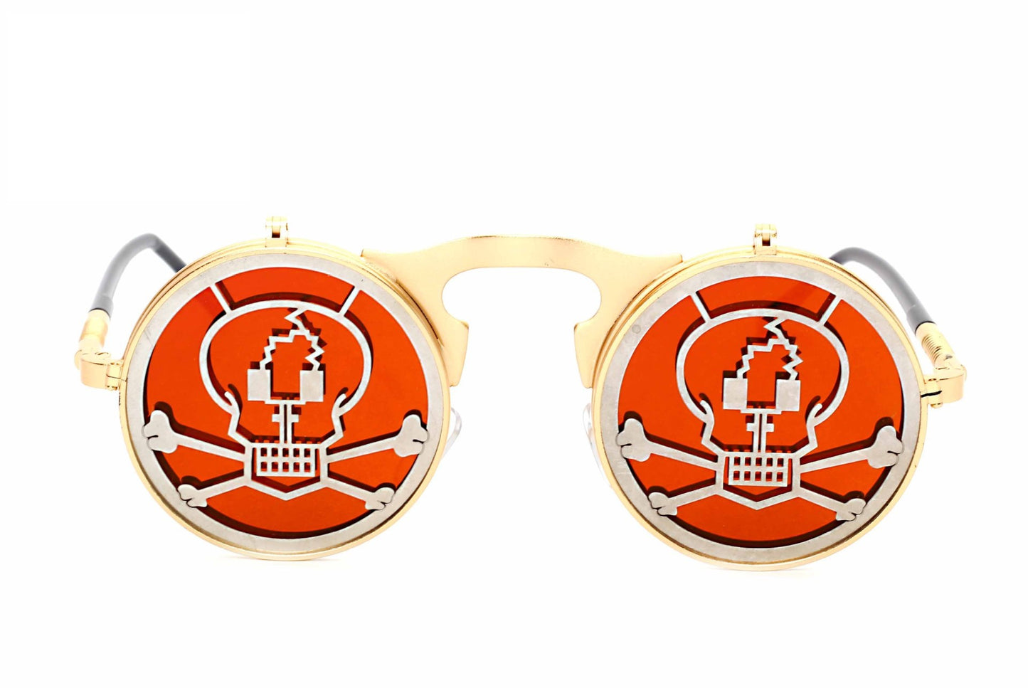 Retro Steampunk Flippable Design Sunglasses