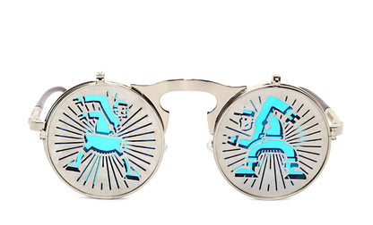 Retro Steampunk Flippable Design Sunglasses