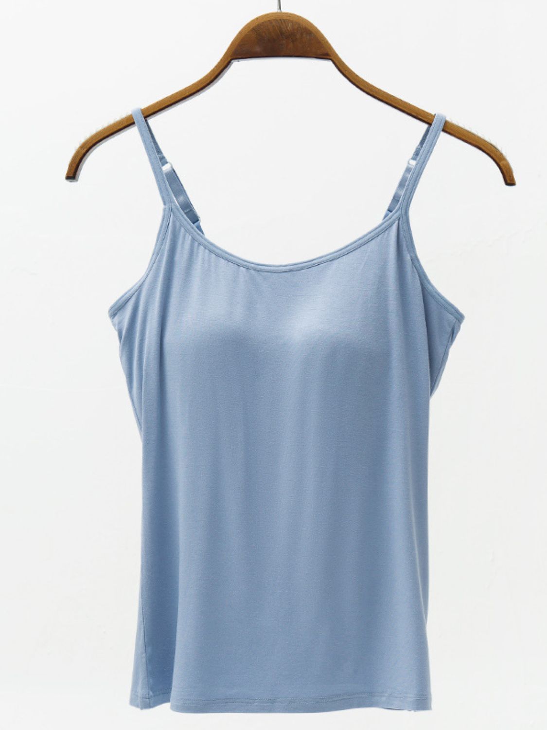 Full Size Adjustable Strap Modal Cami with Bra – product image 1