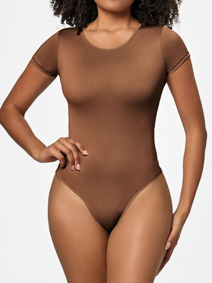 Full Size Round Neck Short Sleeve Bodysuit – product image 4