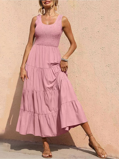 Tiered Smocked Wide Strap Dress – product image 28