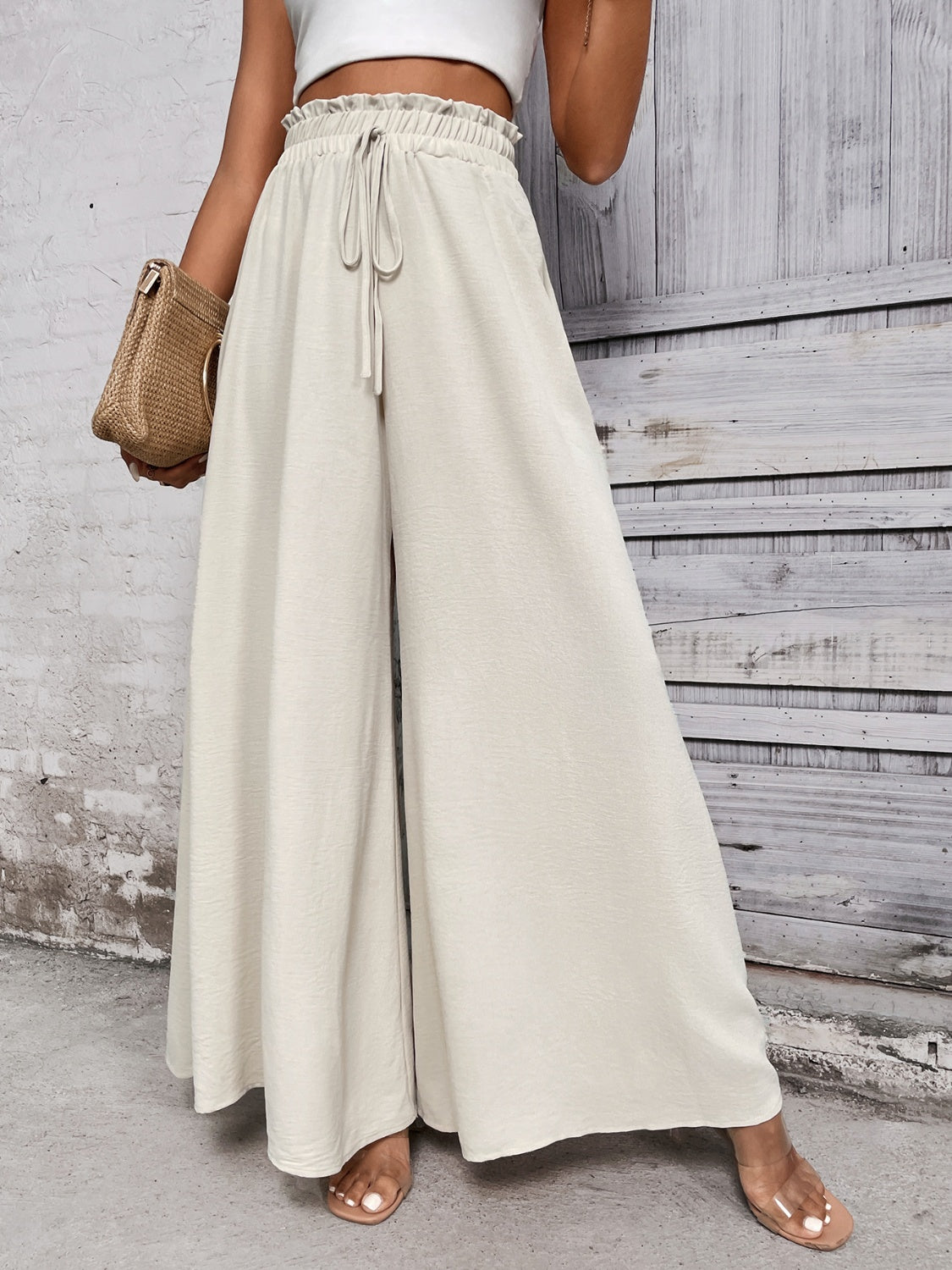 Tied High Waist Wide Leg Pants – product image 1