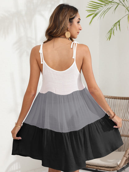 Color Block Spaghetti Strap Cover-Up Dress – product image 12