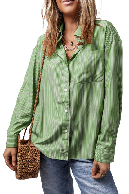 Striped Button Up Long Sleeve Shirt – product image 16