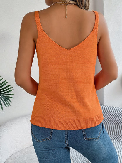 Openwork Scoop Neck Knit Vest – product image 15