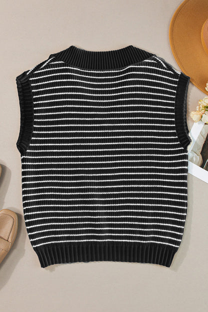 Striped Collared Neck Tank – product image 9