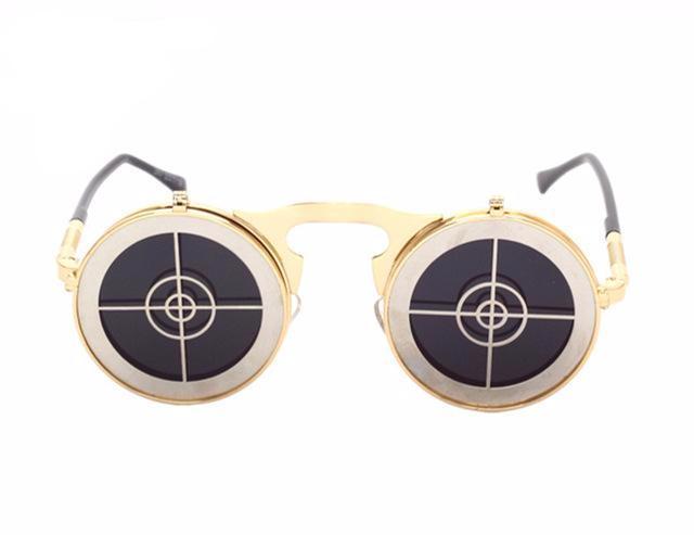 Retro Steampunk Flippable Design Sunglasses