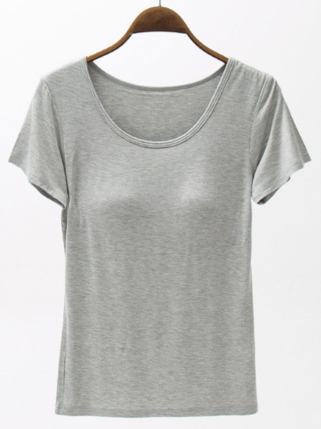 Round Neck Modal T-Shirt with Bra – product image 7