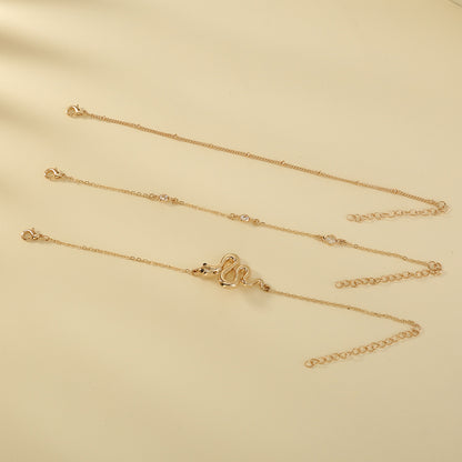 European and American cross-border hot-selling accessories, animal snake-shaped multi-layer exaggerated street fashion bracelet women