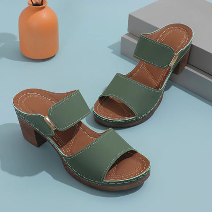 PU Leather Block Heel Sandals – product image 8