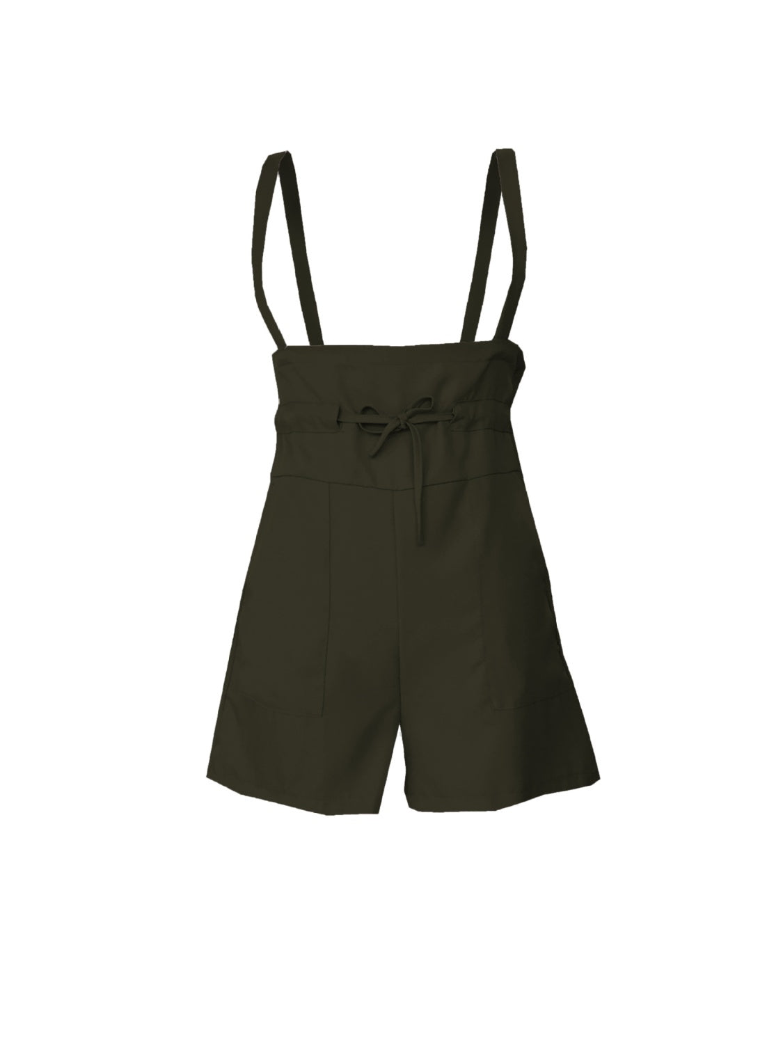 Drawstring Wide Strap Overalls with Pockets – product image 13