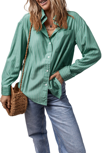 Striped Button Up Long Sleeve Shirt – product image 24