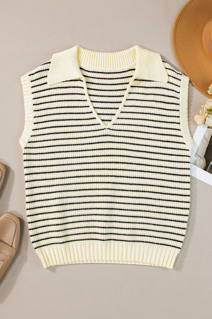 Striped Collared Neck Tank – product image 2