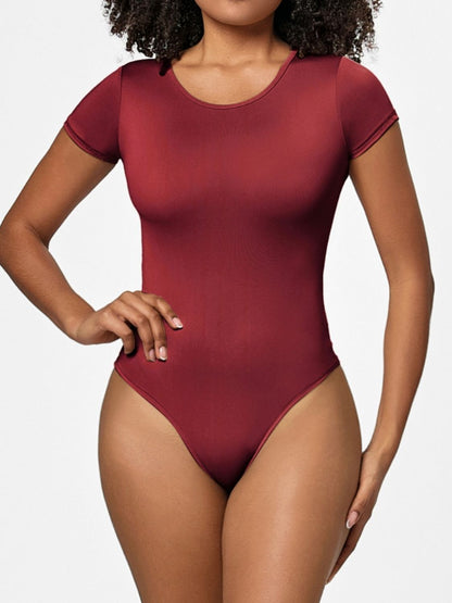 Full Size Round Neck Short Sleeve Bodysuit – product image 8
