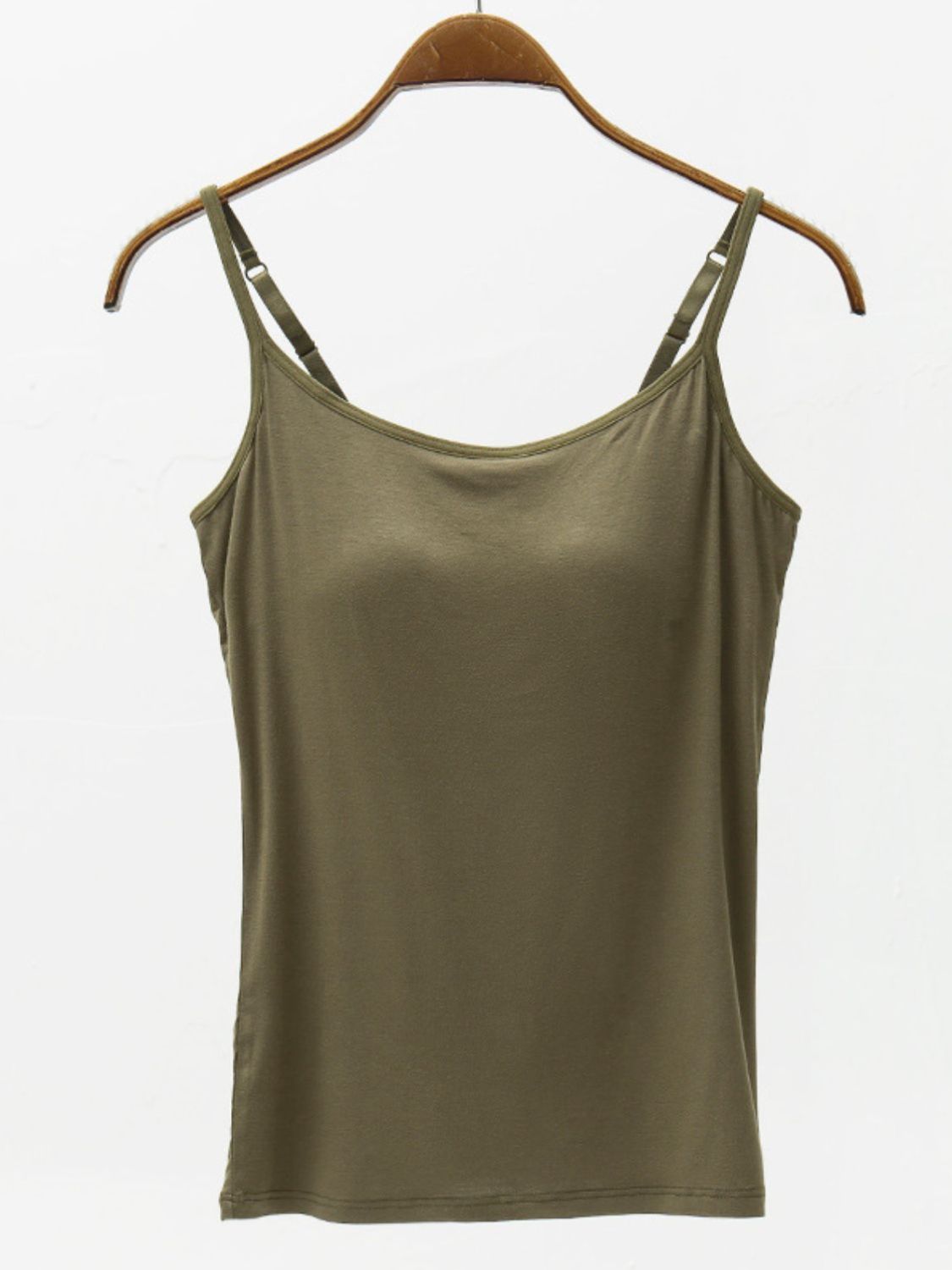 Full Size Adjustable Strap Modal Cami with Bra – product image 12