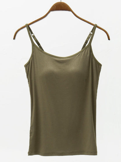 Full Size Adjustable Strap Modal Cami with Bra – product image 12