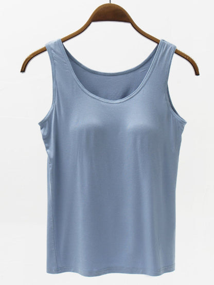 Full Size Wide Strap Modal Tank with Bra – product image 7