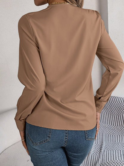 V-Neck Long Sleeve Blouse – product image 11