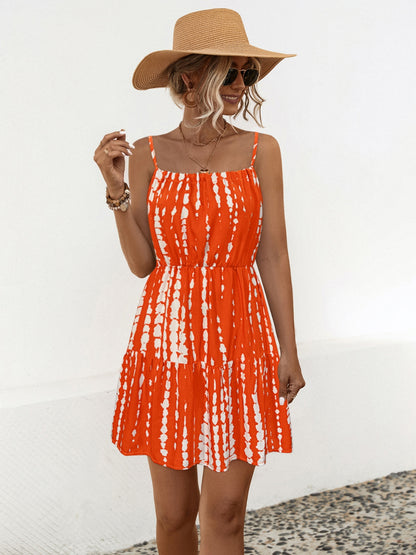 Ruffle Hem Printed Mini Cami Dress – product image 8