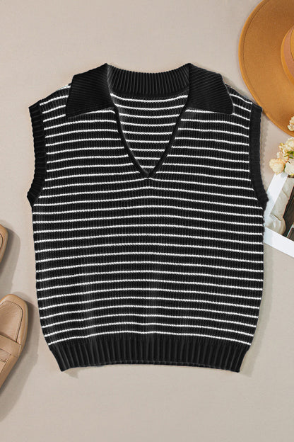 Striped Collared Neck Tank – product image 8