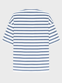 Striped Round Neck Half Sleeve T-Shirt