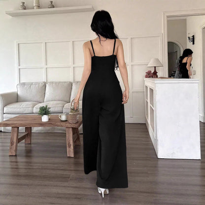 Curvy Style Light Luxury High-End Vibe Casual Jumpsuit