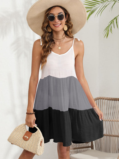 Color Block Spaghetti Strap Cover-Up Dress – product image 11