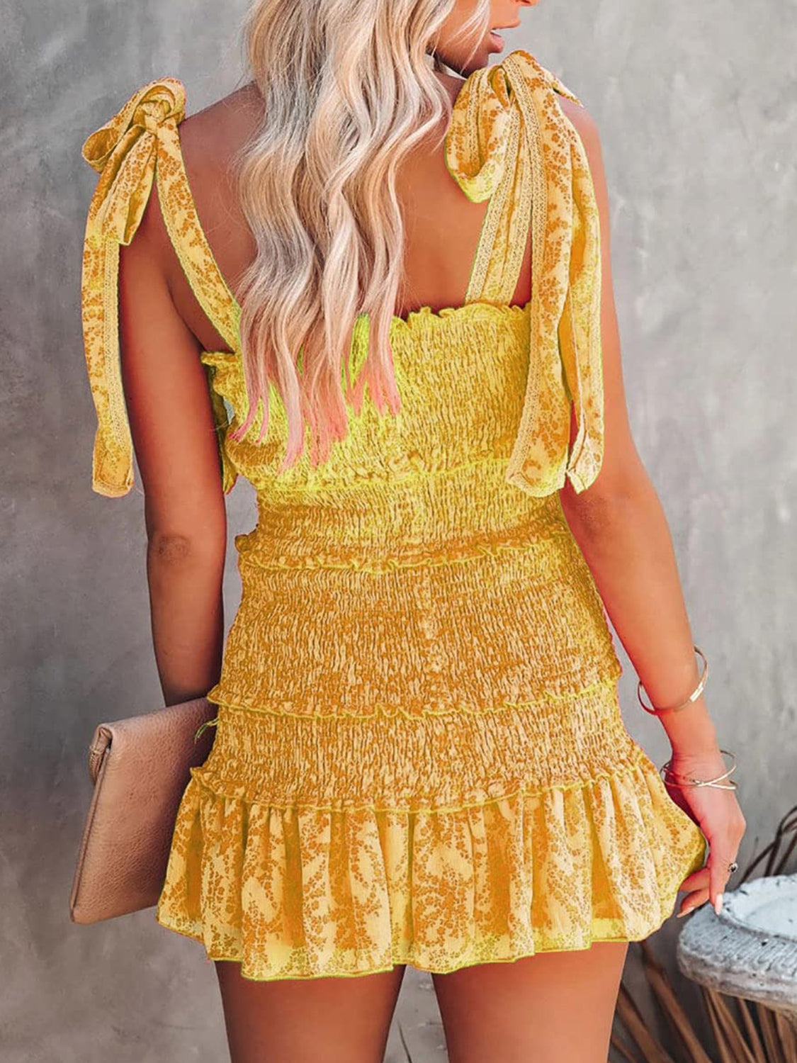 Smocked Wide Strap Mini Cami Dress – product image 3